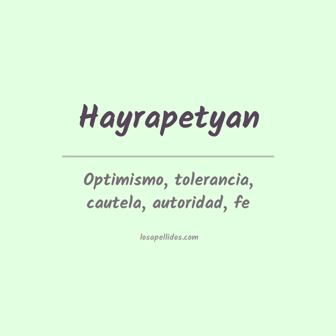 Apellido Hayrapetyan