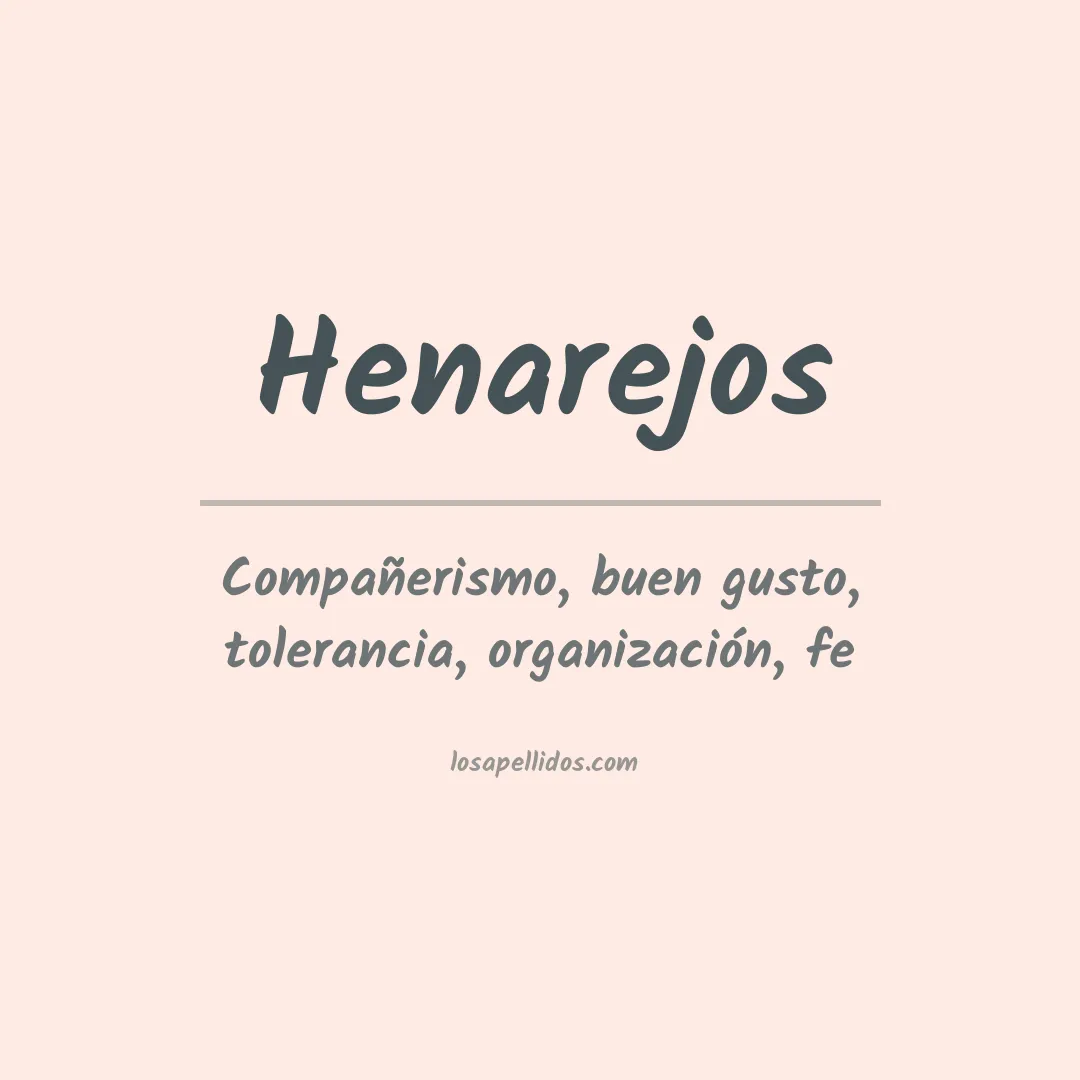 Significado del Apellido Henarejos