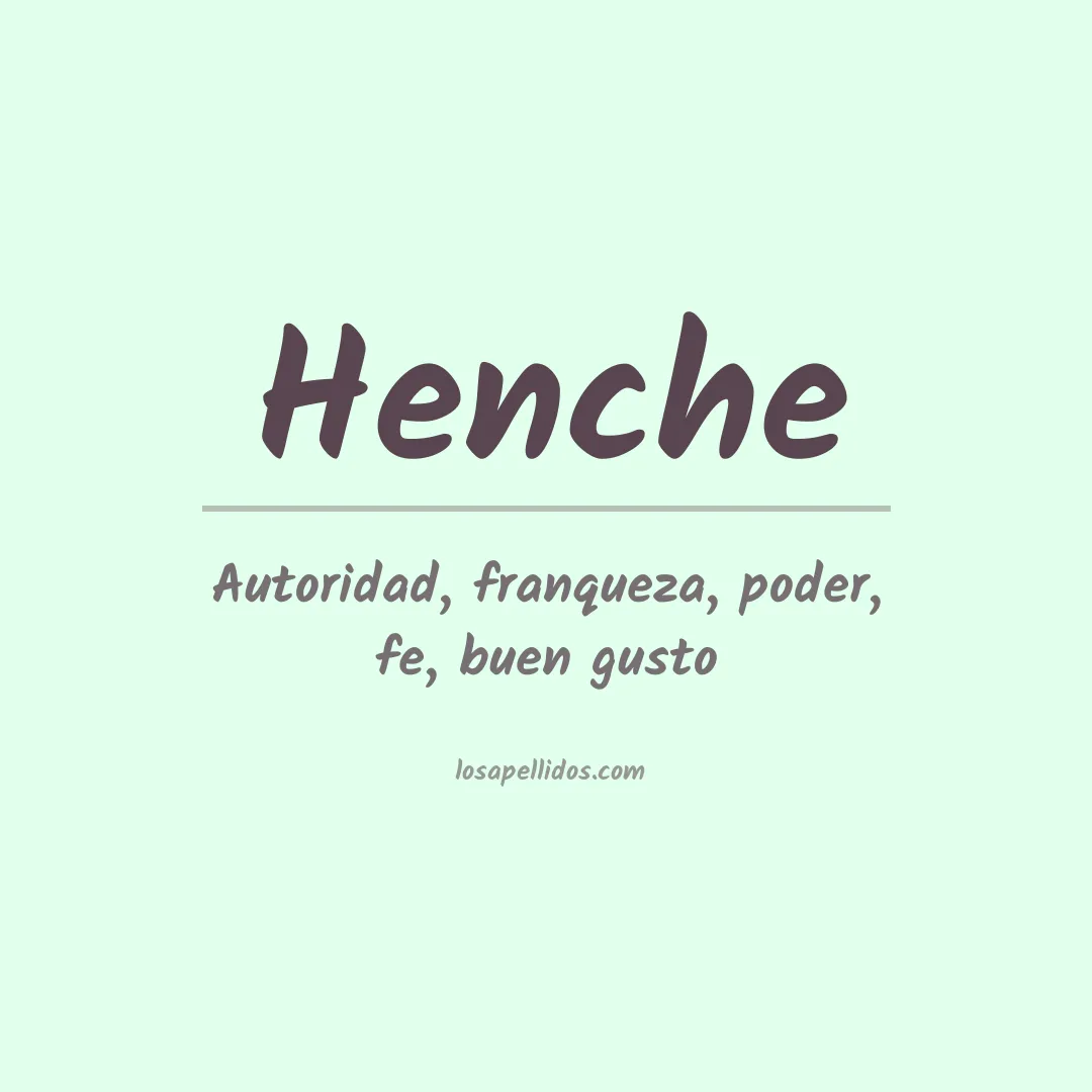 Apellido Henche