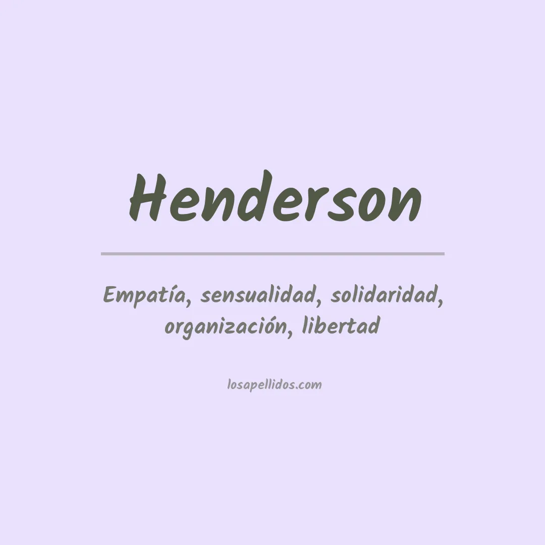Apellido Henderson