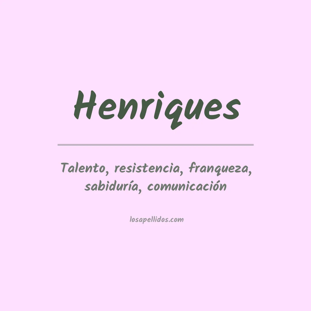 Apellido Henriques