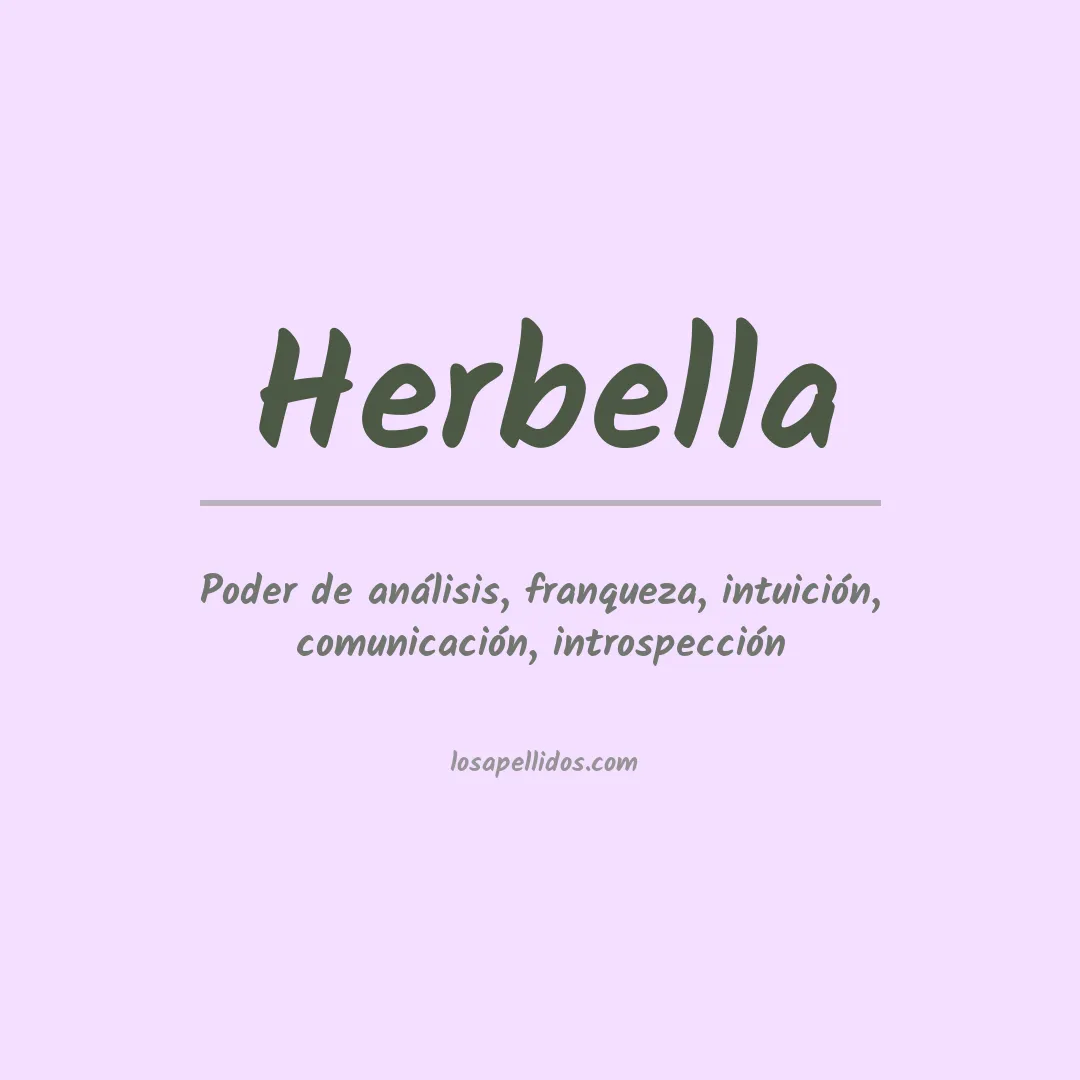 Significado del Apellido Herbella
