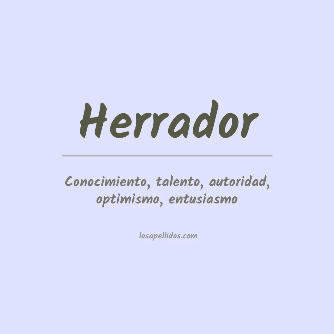 Apellido Herrador