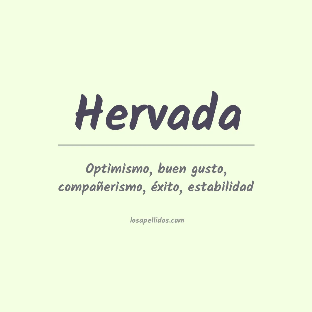 Significado del Apellido Hervada