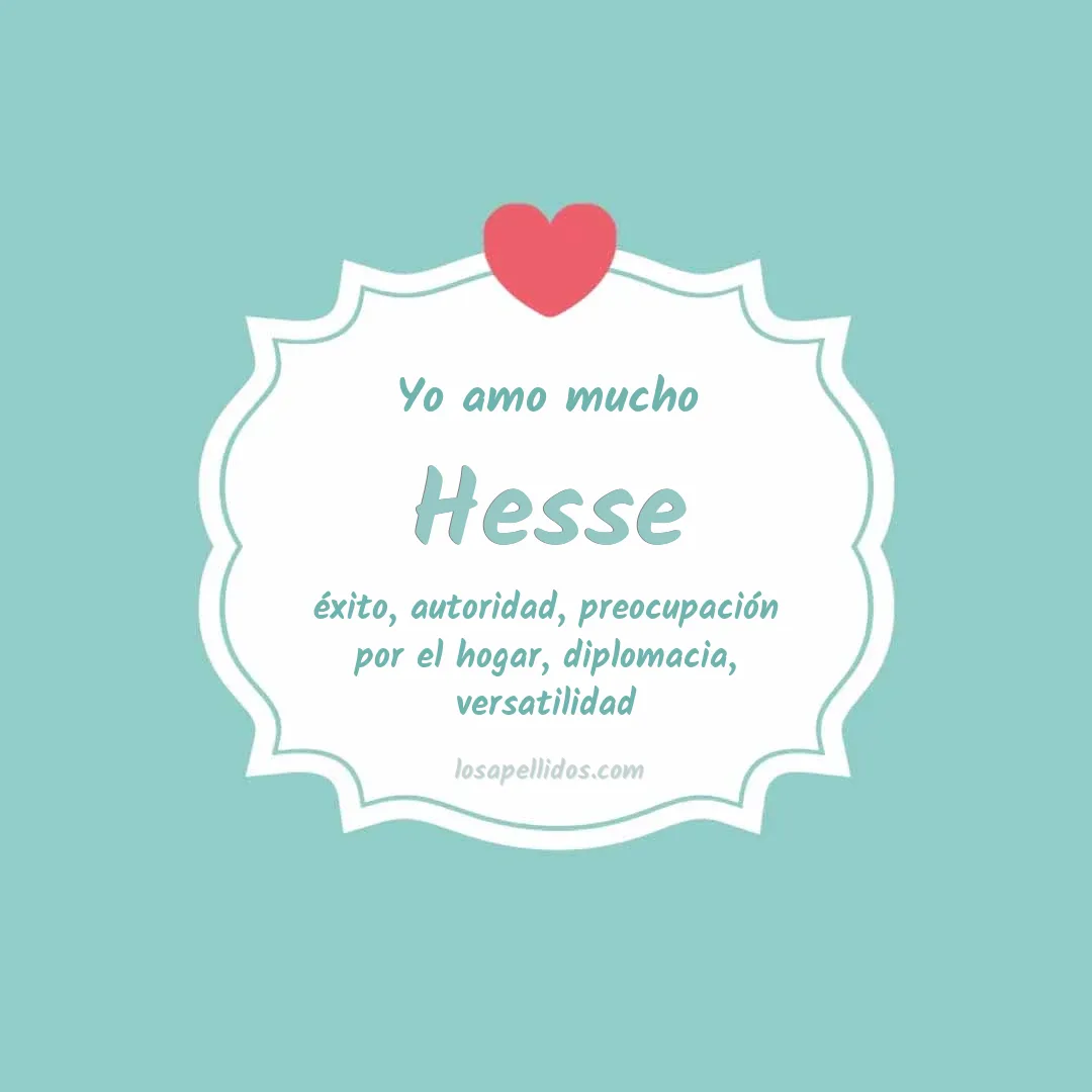 Yo amo mucho Hesse