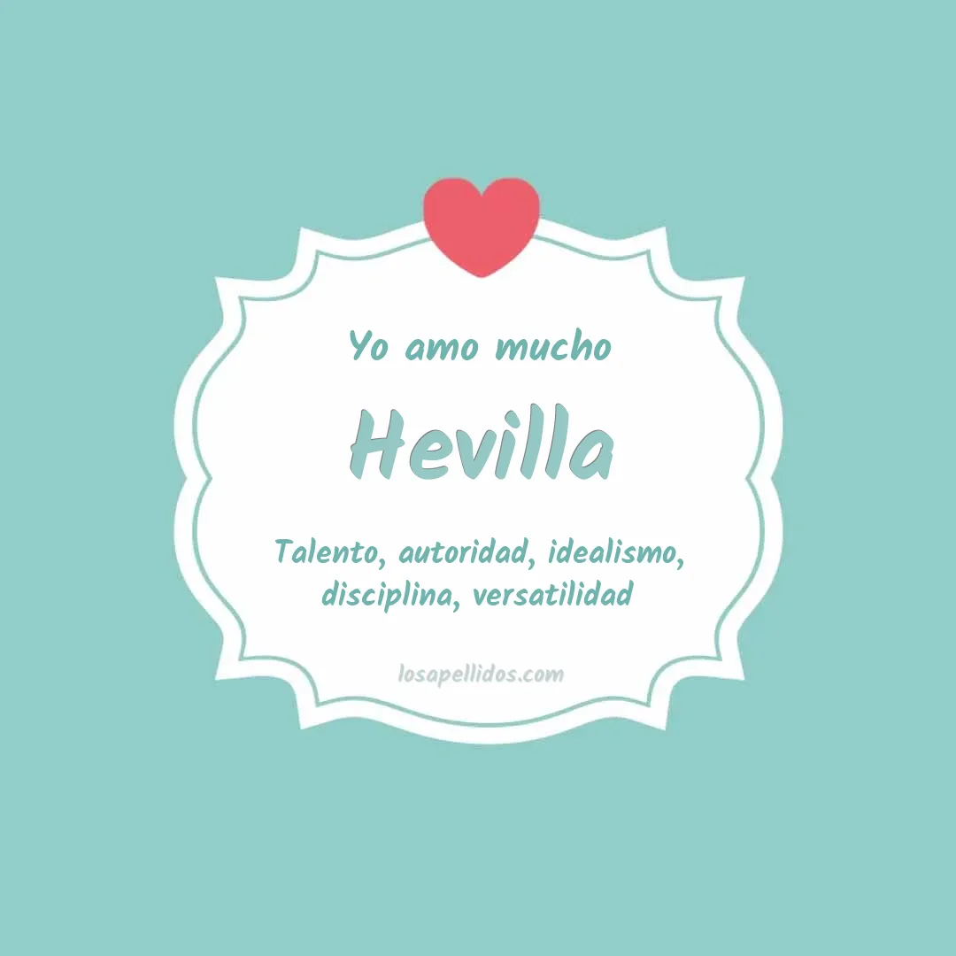 Yo amo mucho Hevilla