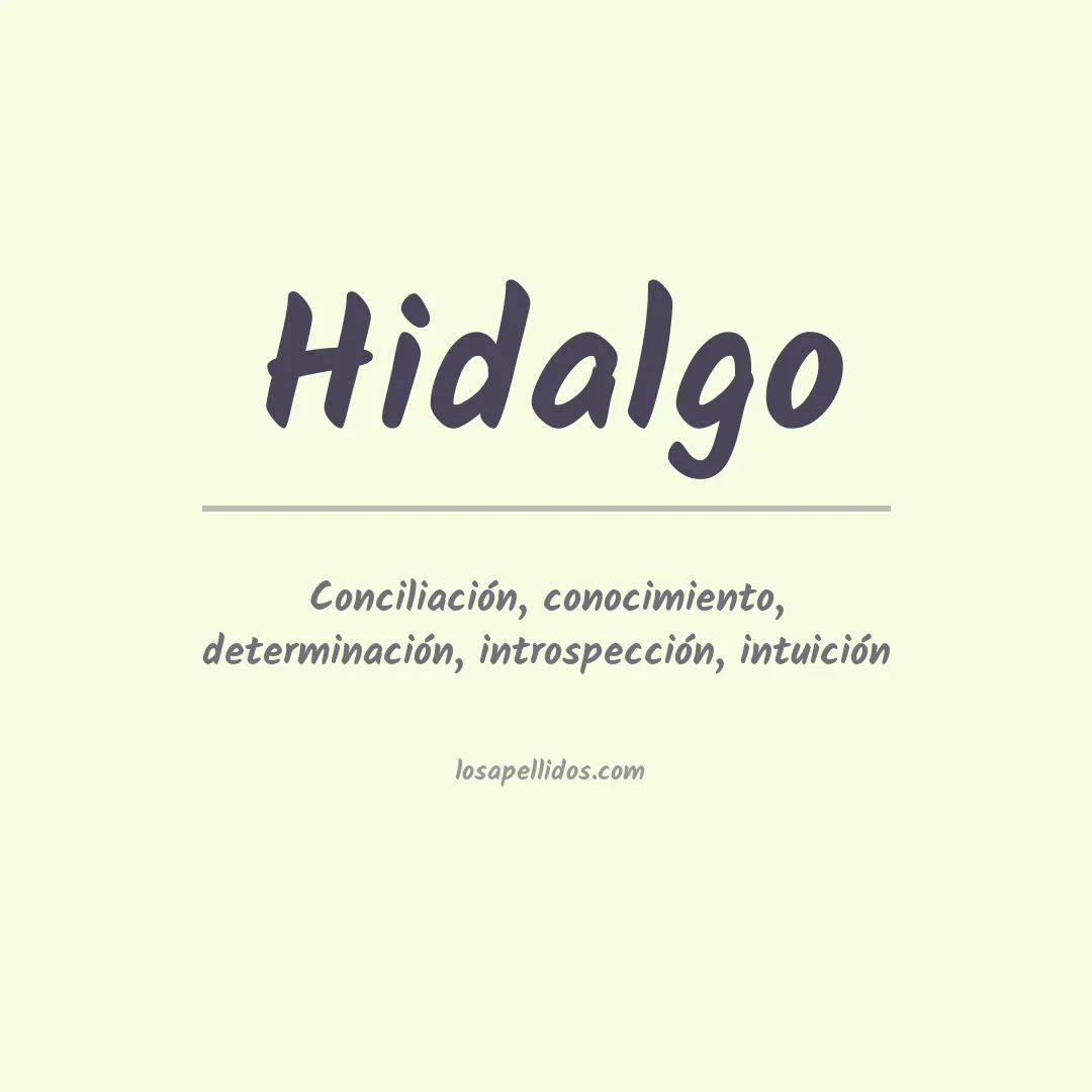 Apellido Hidalgo
