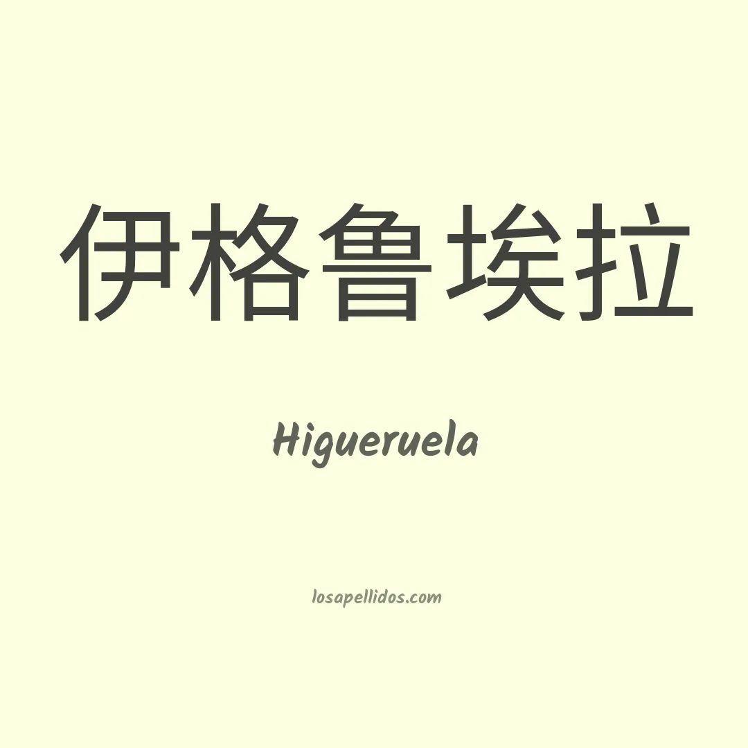Higueruela en chino