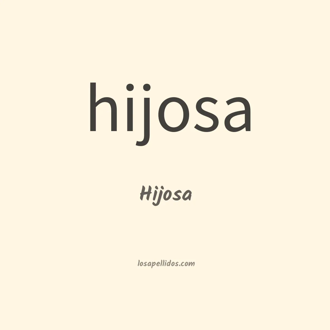 Hijosa en chino