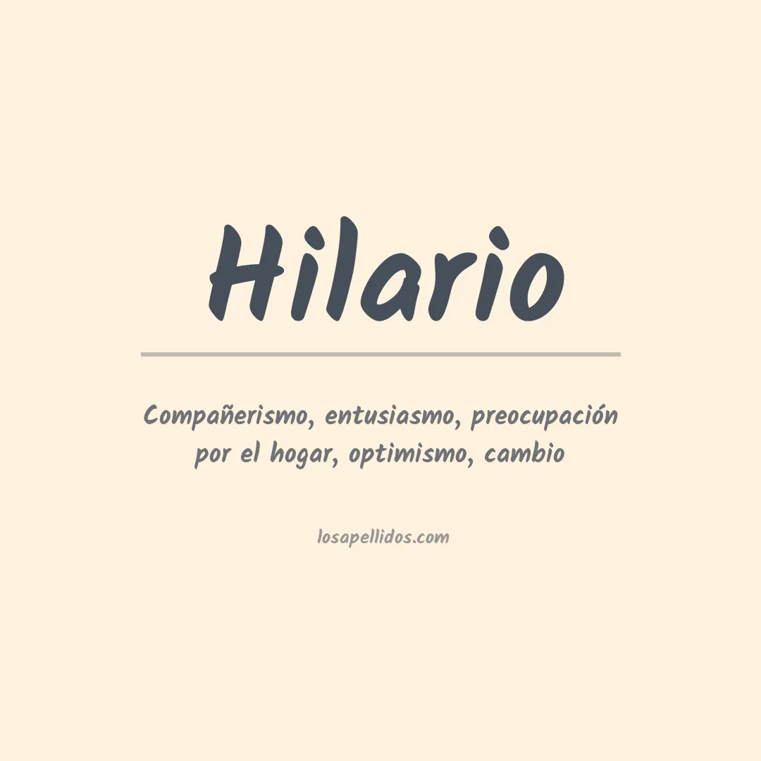 Apellido Hilario