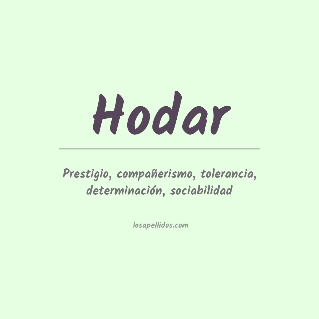 Apellido Hodar