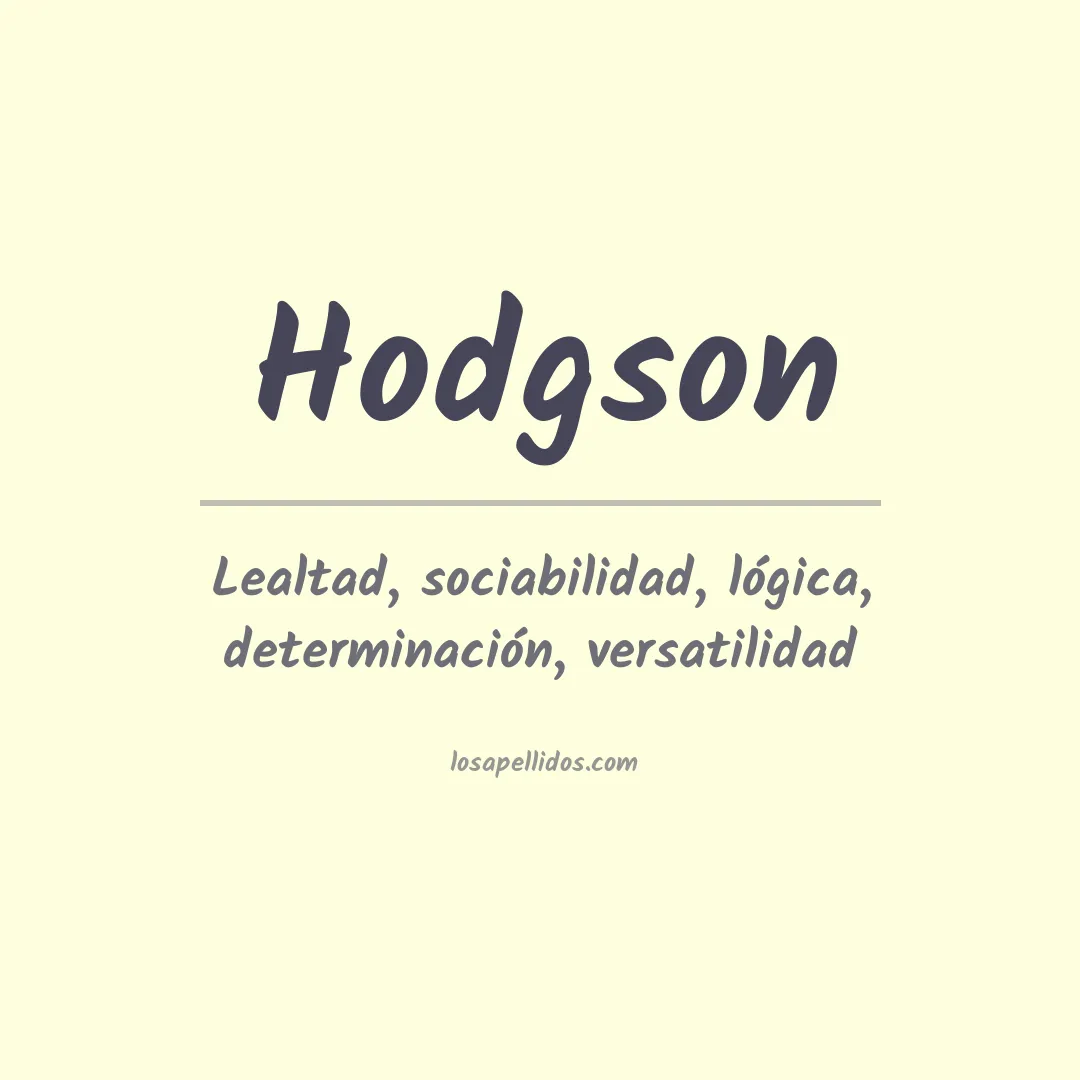 Apellido Hodgson