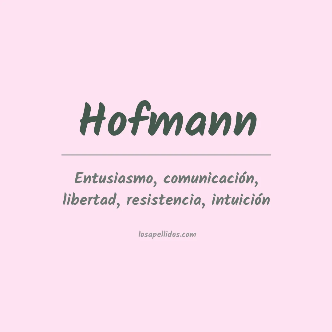 Apellido Hofmann