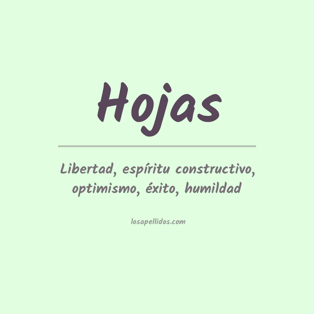 Apellido Hojas