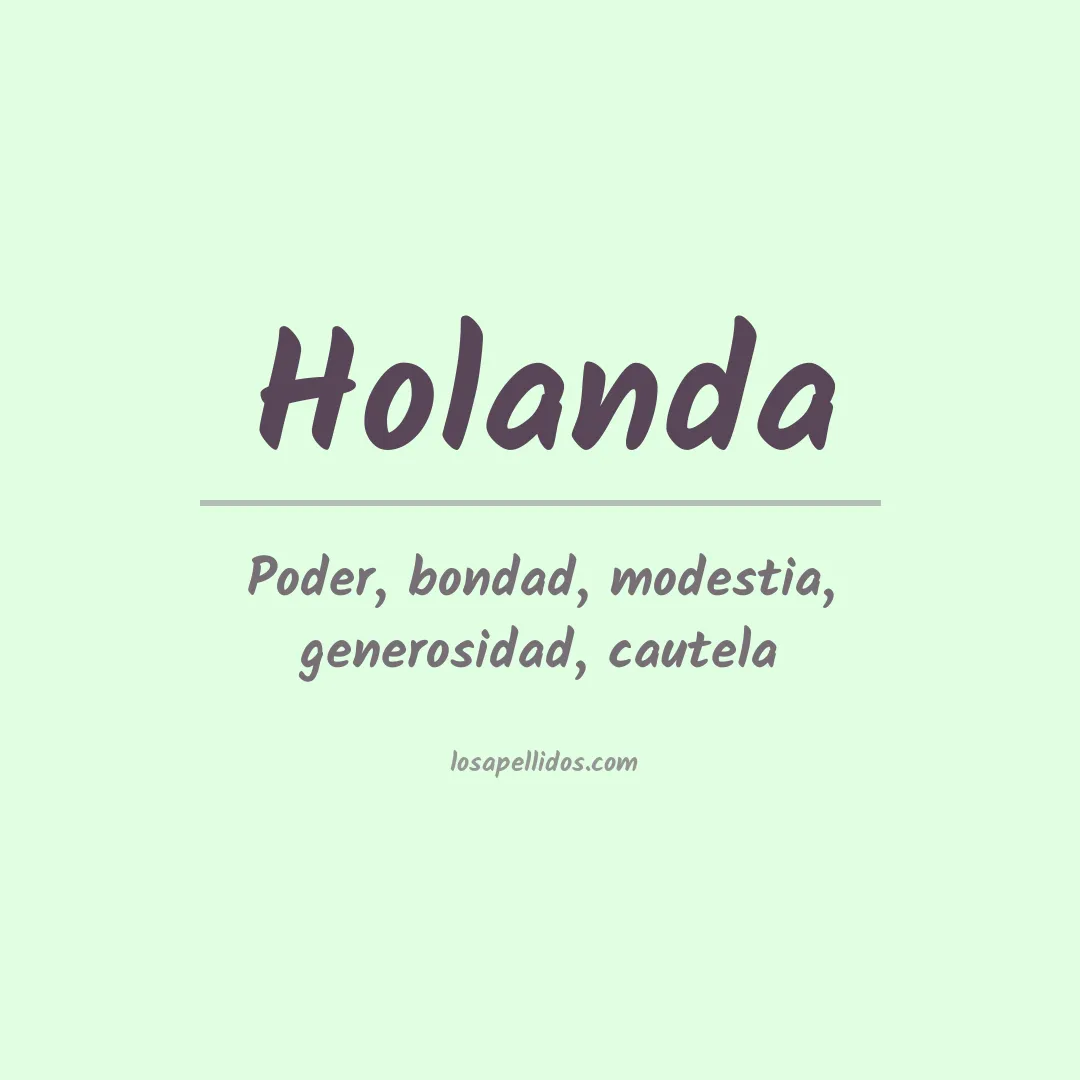 Apellido Holanda