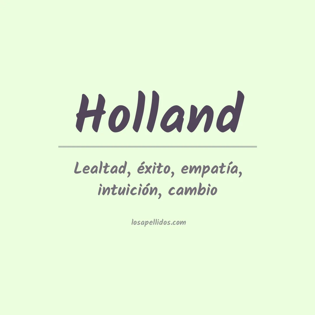 Apellido Holland