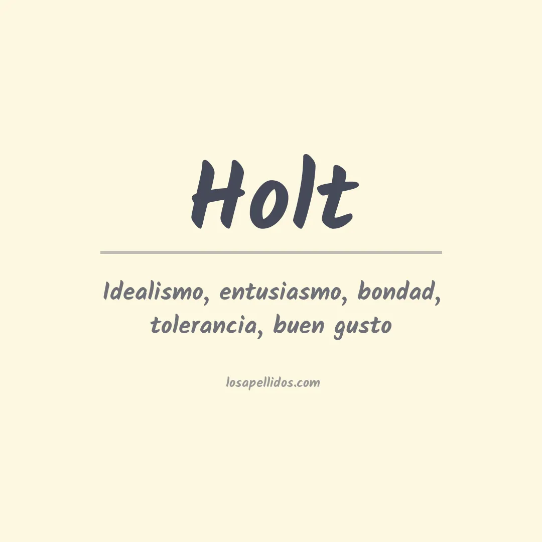 Apellido Holt