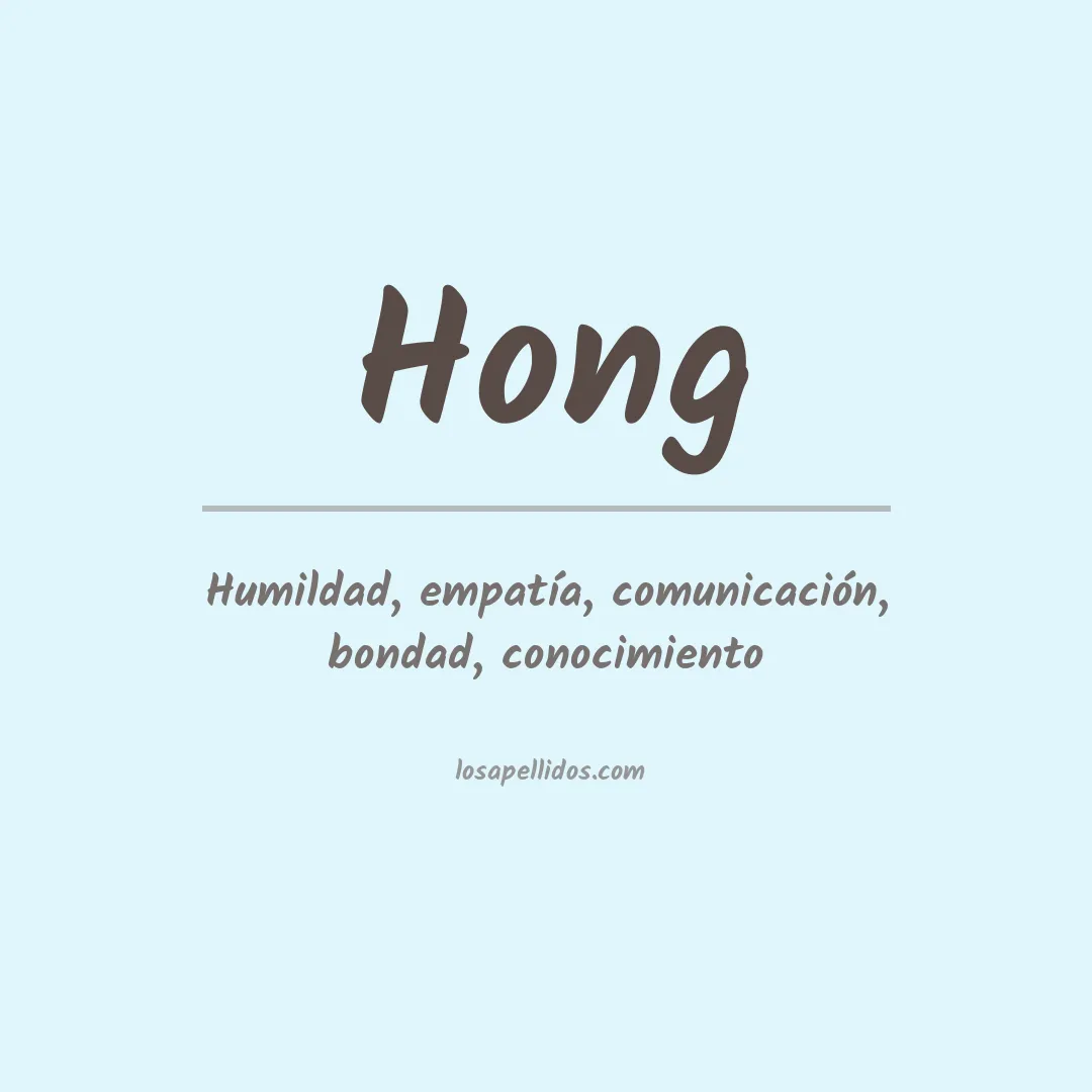 Apellido Hong