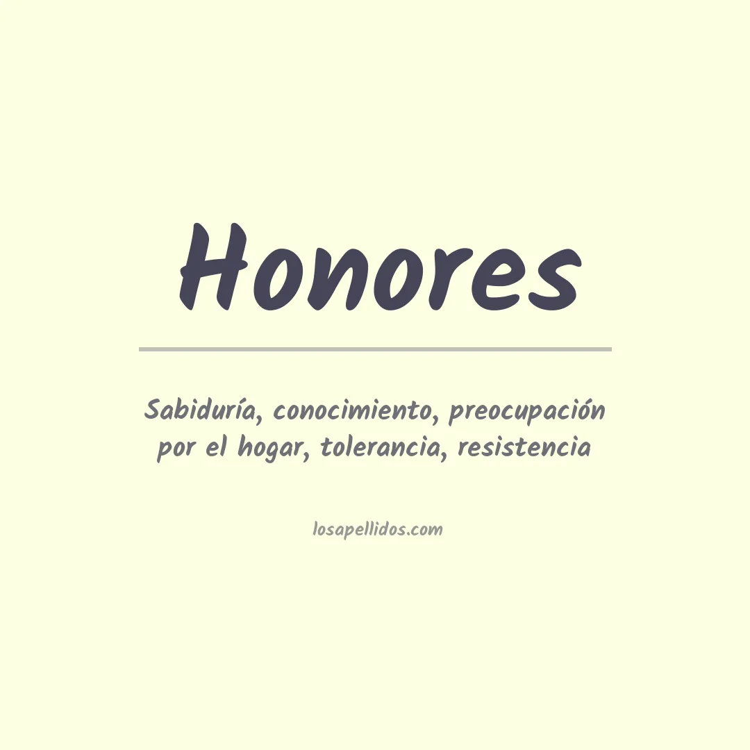 Apellido Honores