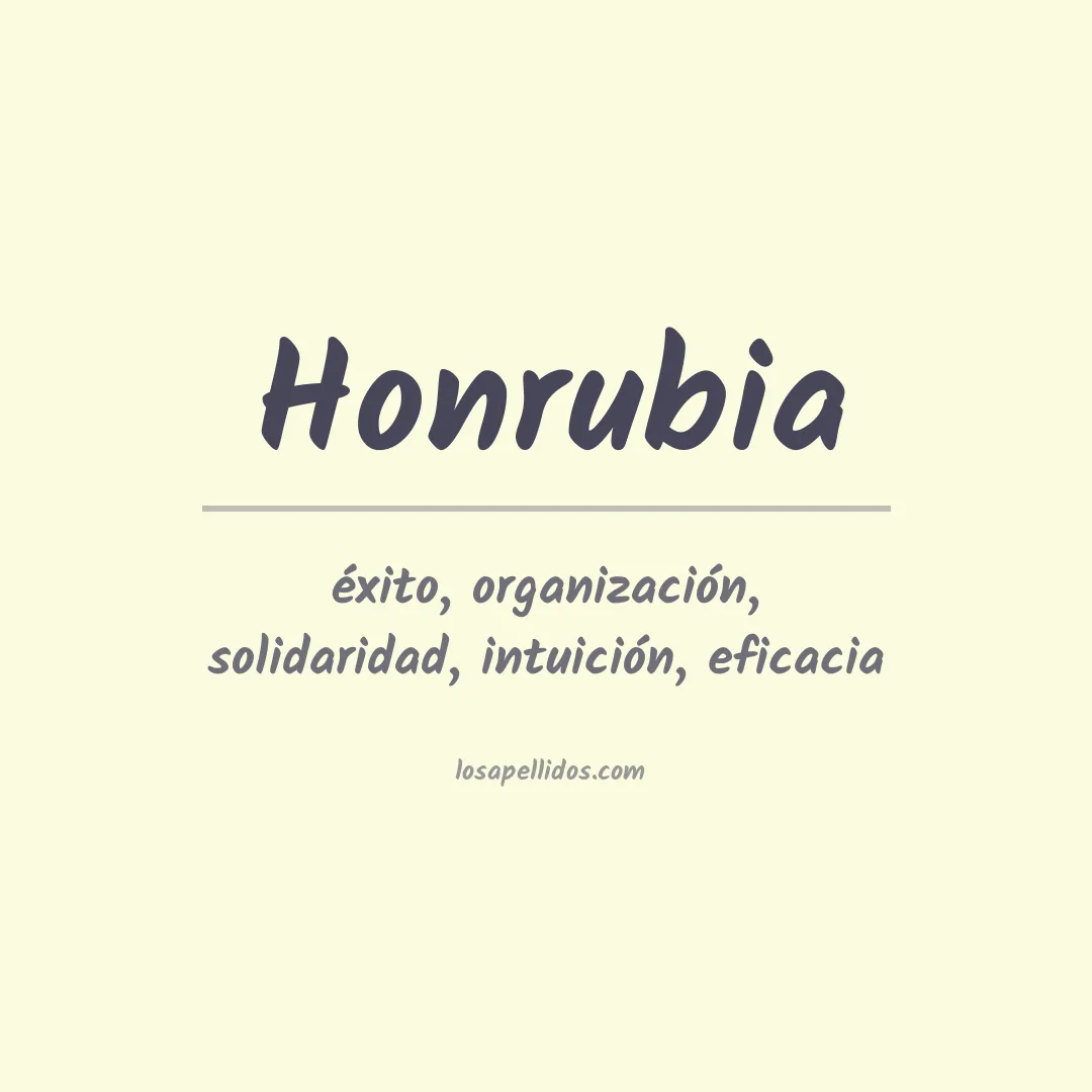 Apellido Honrubia