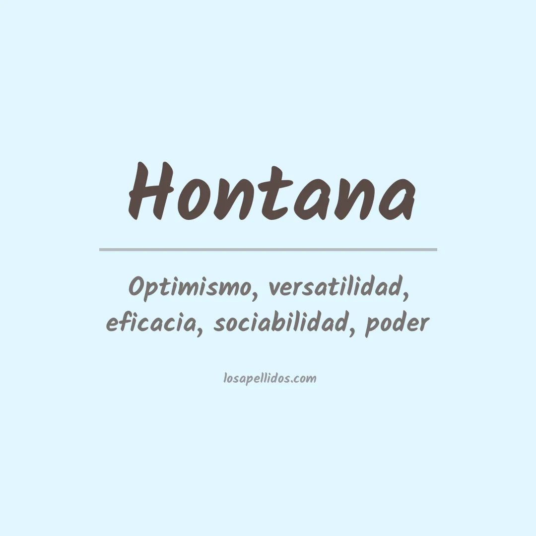 Significado del Apellido Hontana