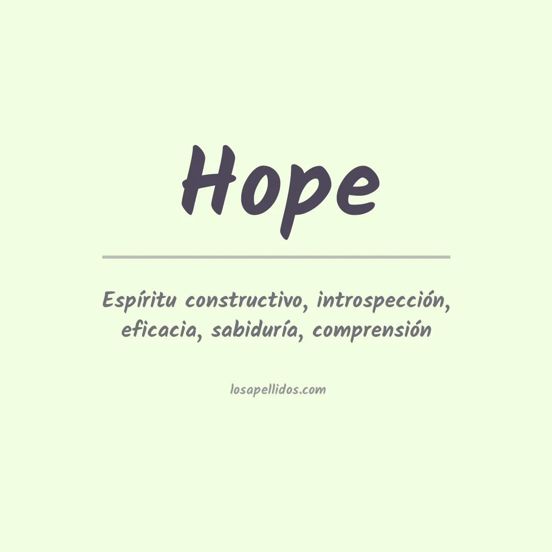 Apellido Hope