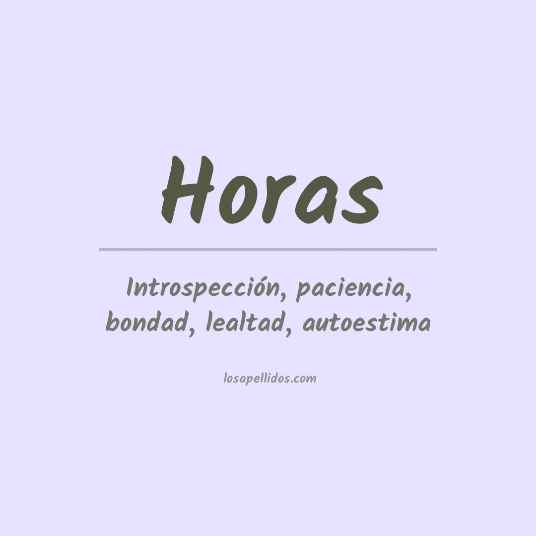 Apellido Horas