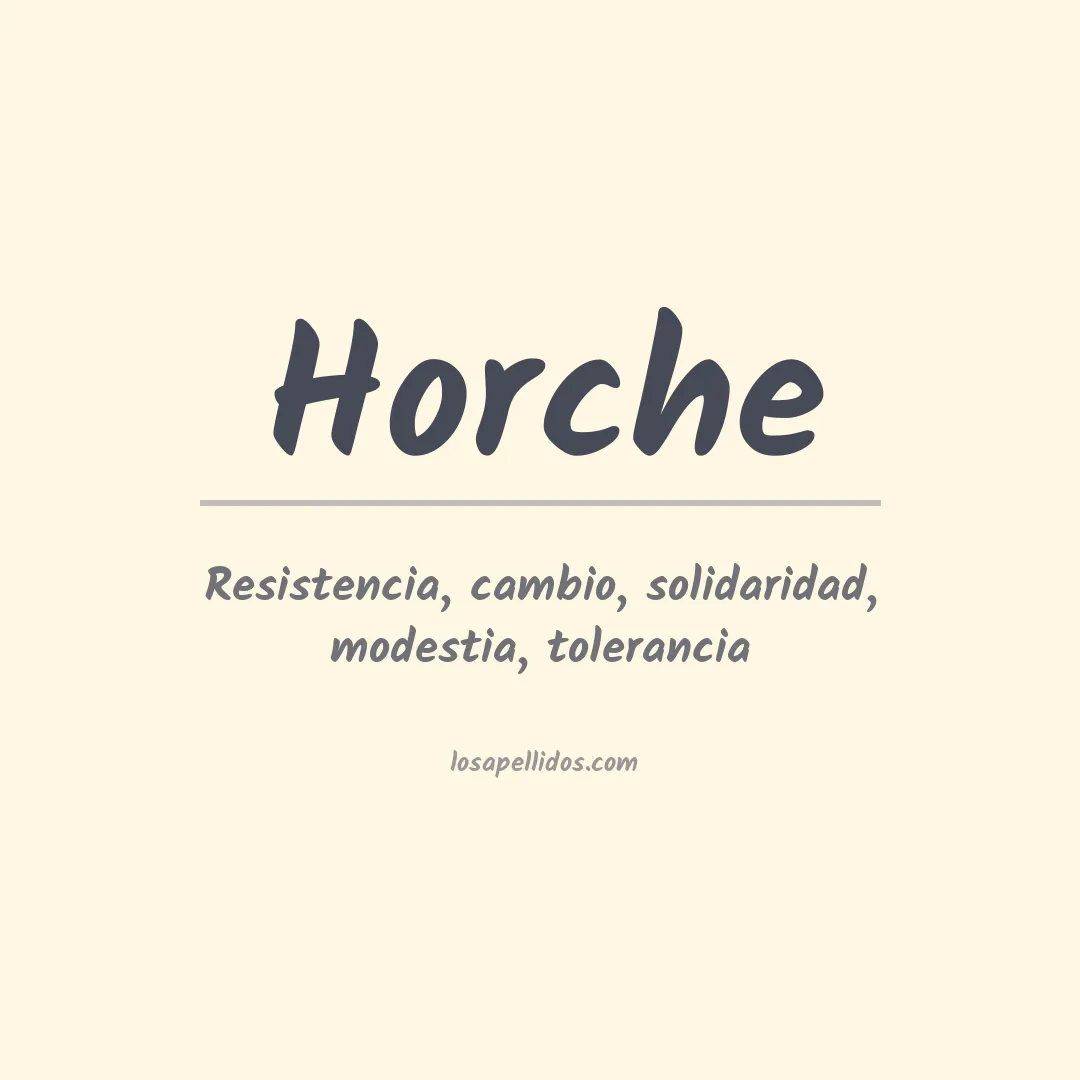 Apellido Horche