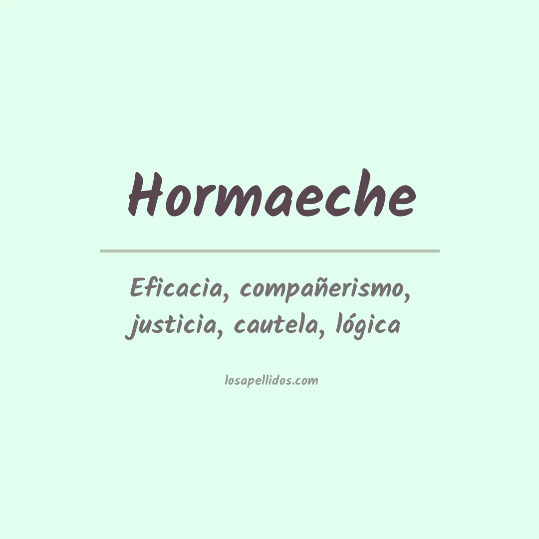 Apellido Hormaeche