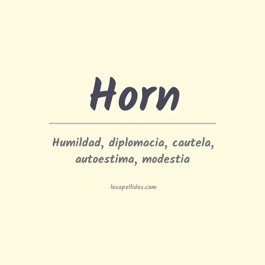 Significado del Apellido Horn