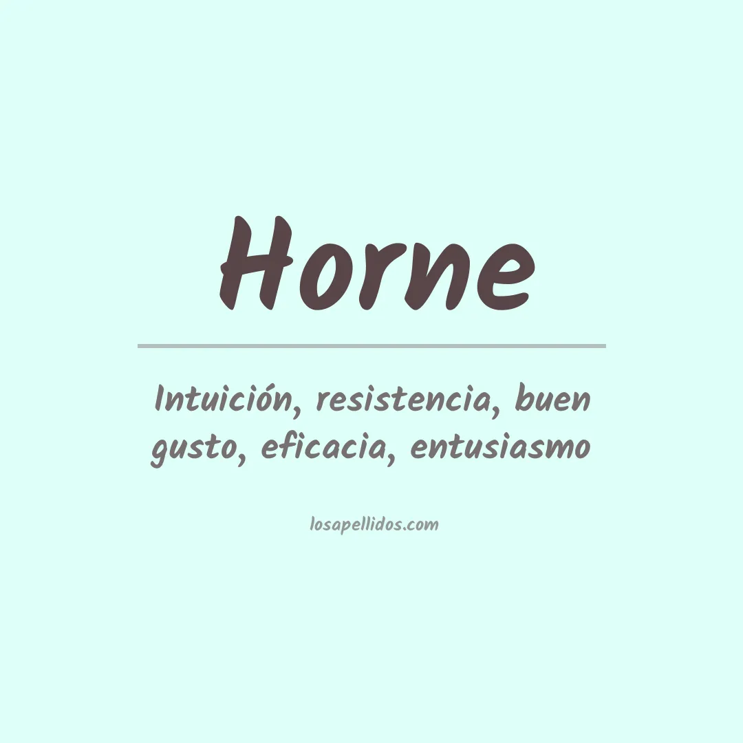 Apellido Horne
