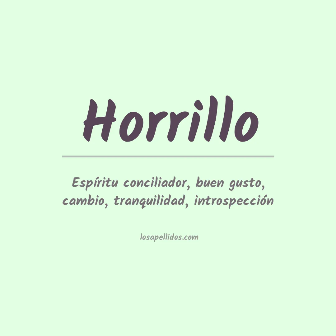 Apellido Horrillo