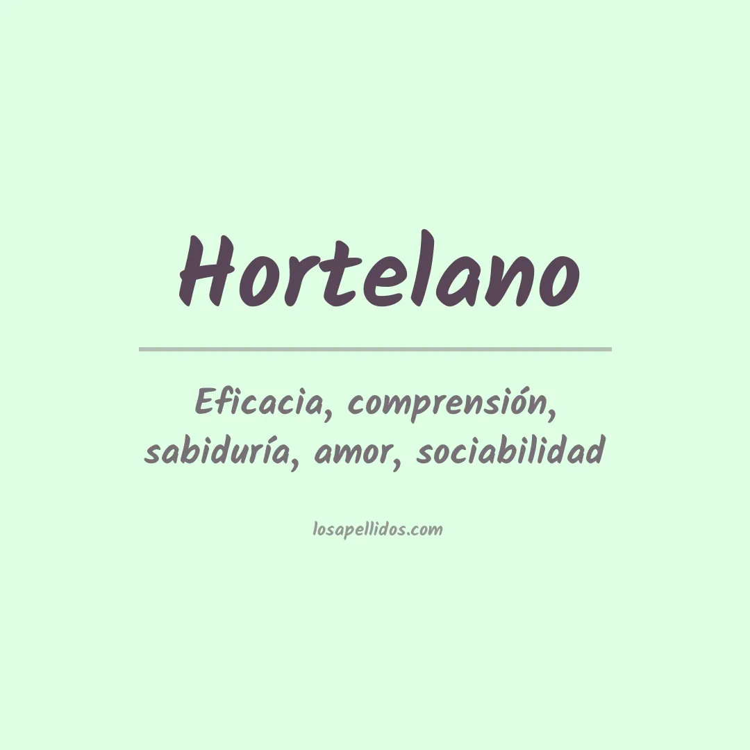 Apellido Hortelano