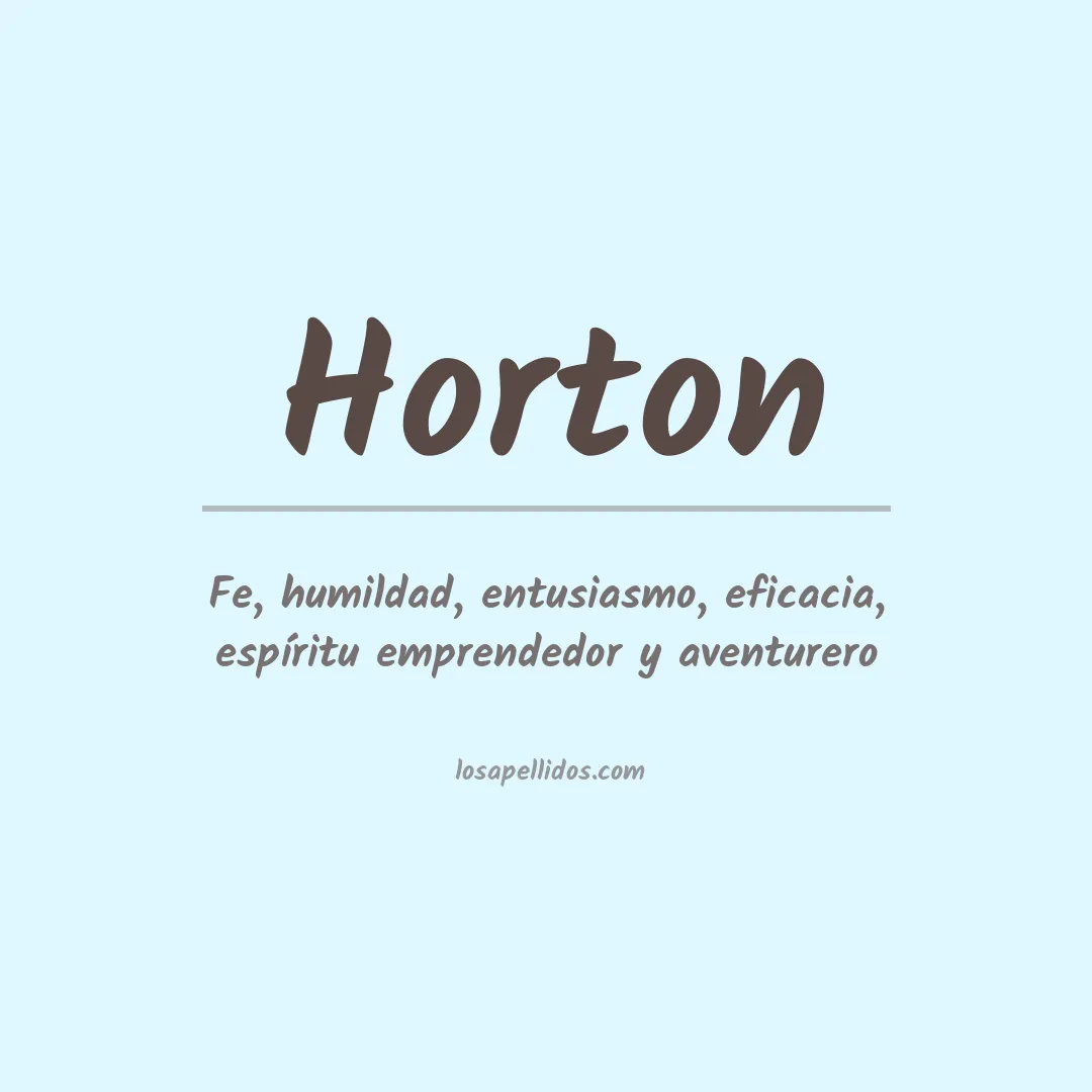 Apellido Horton
