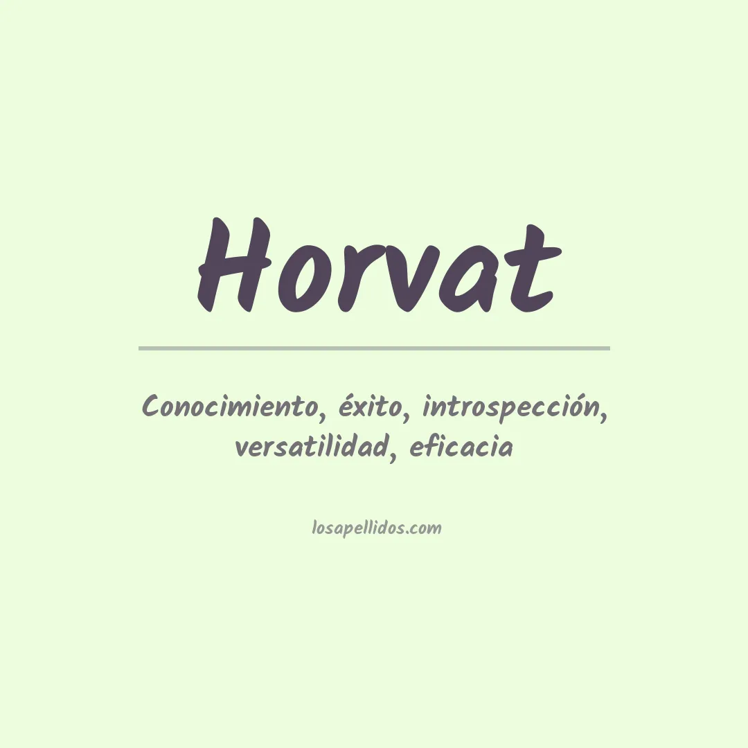 Apellido Horvat