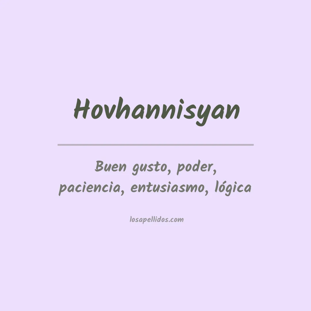 Apellido Hovhannisyan