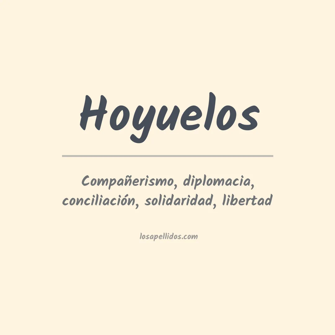Significado del Apellido Hoyuelos