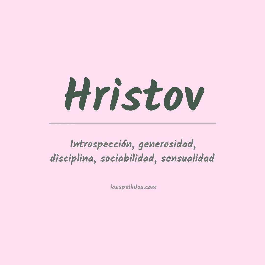 Apellido Hristov