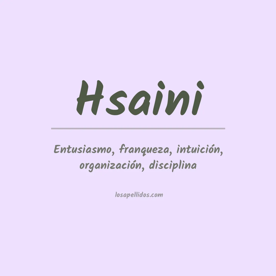 Apellido Hsaini