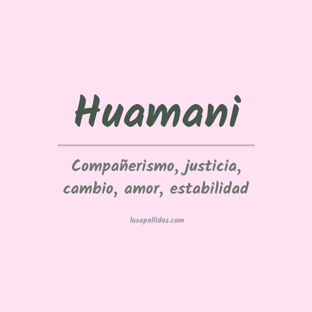 Apellido Huamani