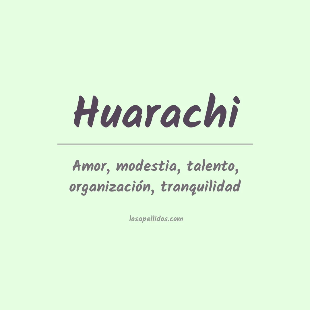 Apellido Huarachi