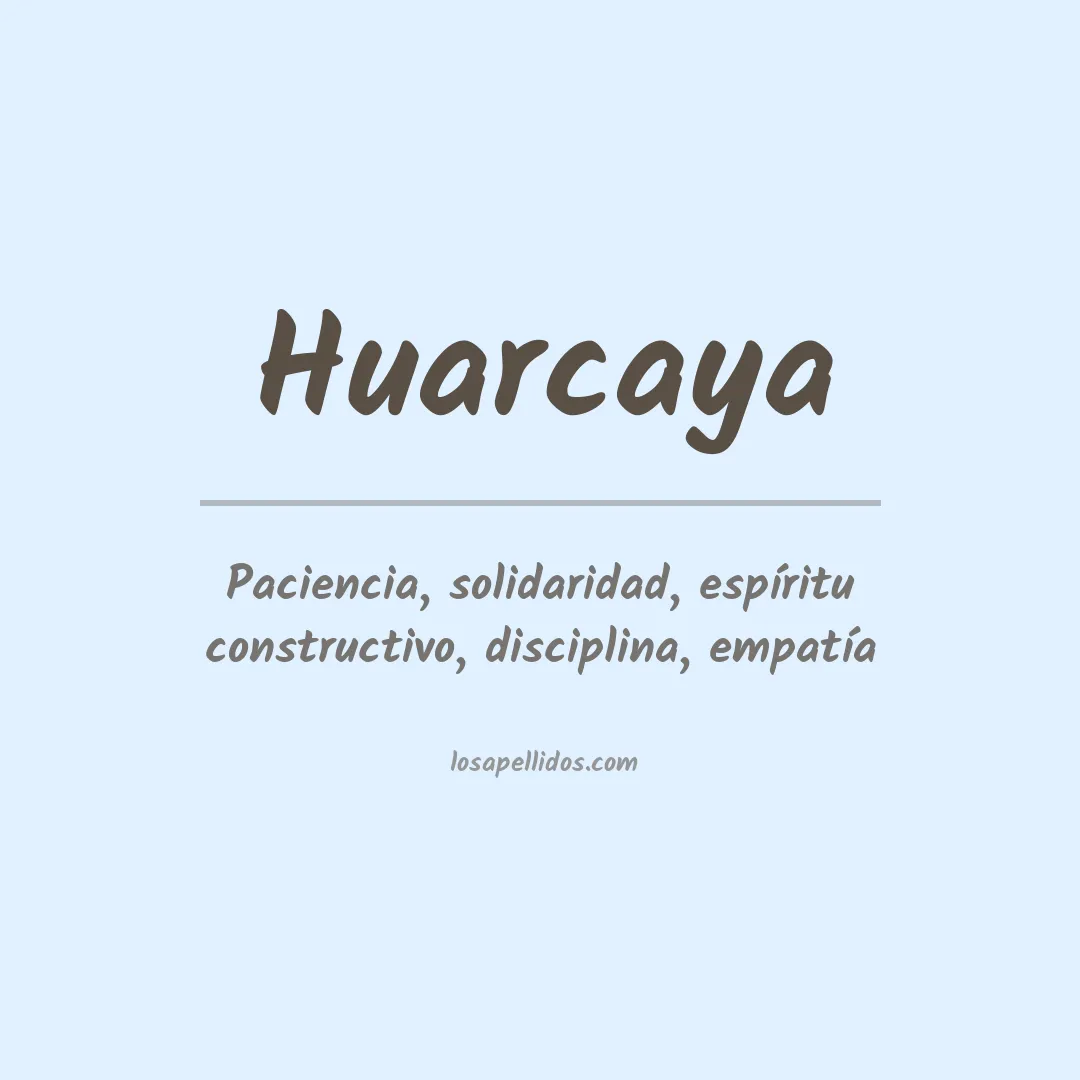 Apellido Huarcaya