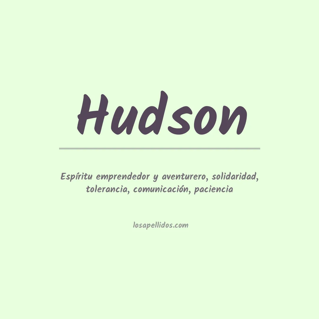 Apellido Hudson