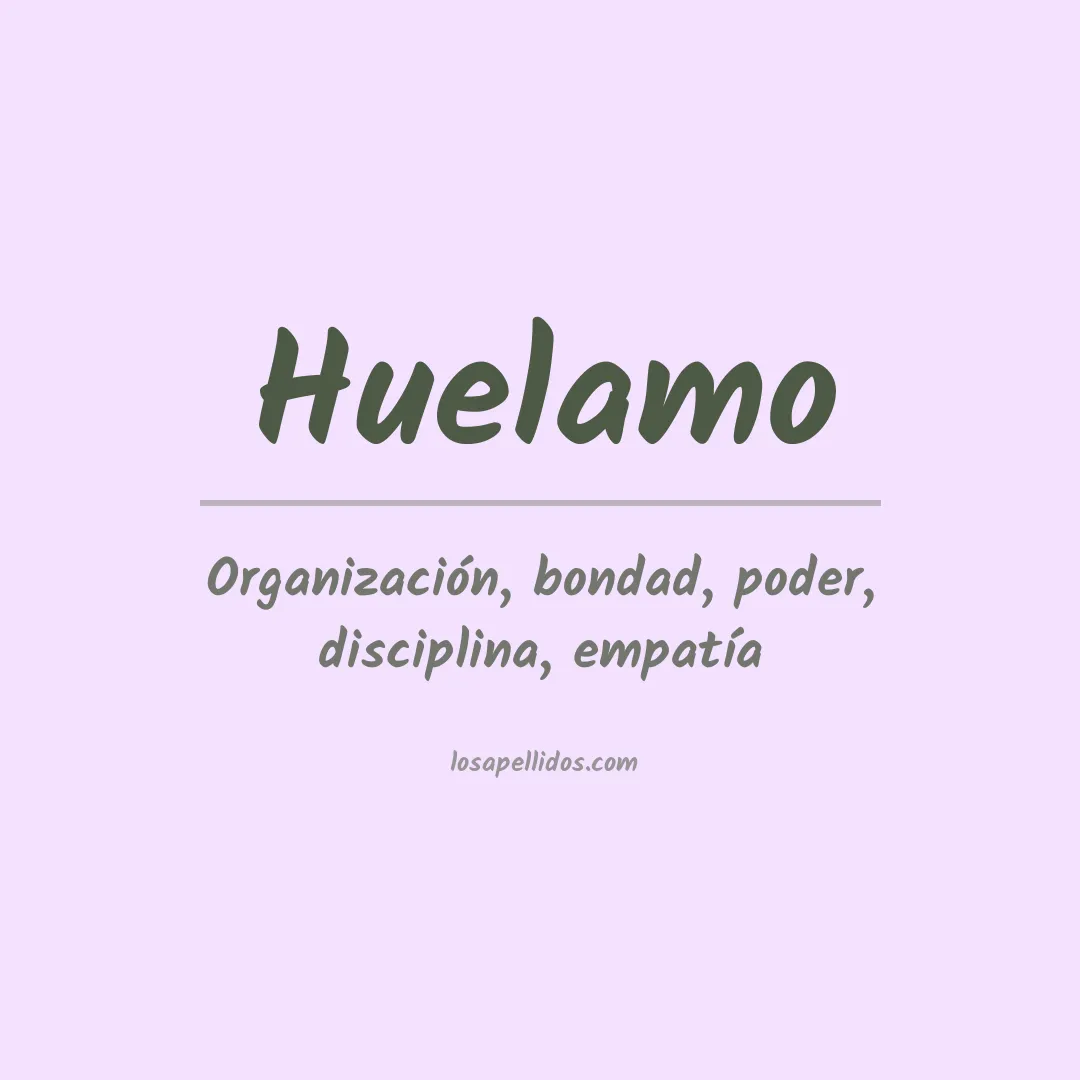 Apellido Huelamo