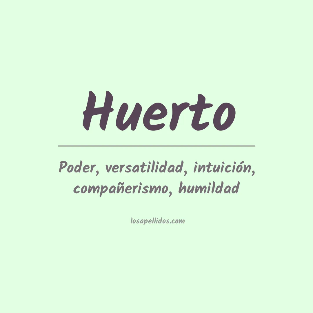 Apellido Huerto