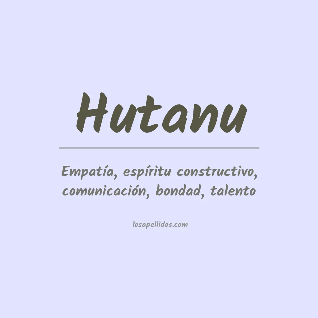 Apellido Hutanu