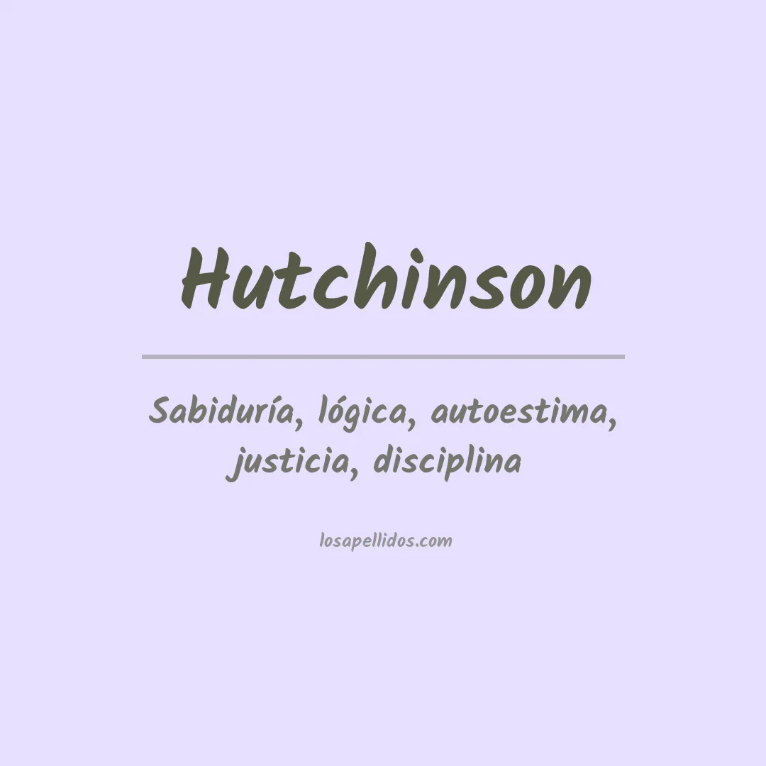 Apellido Hutchinson
