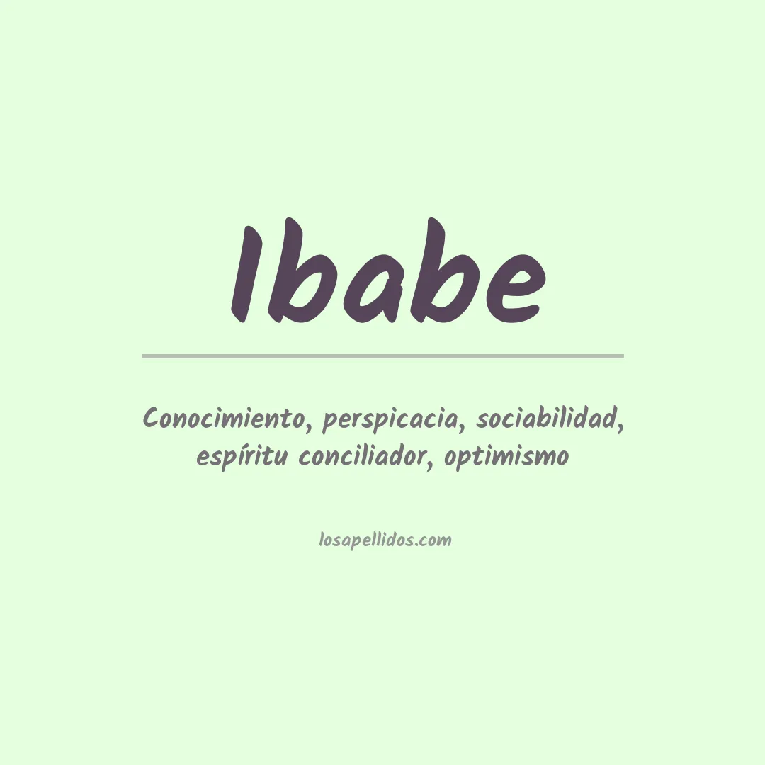 Apellido Ibabe