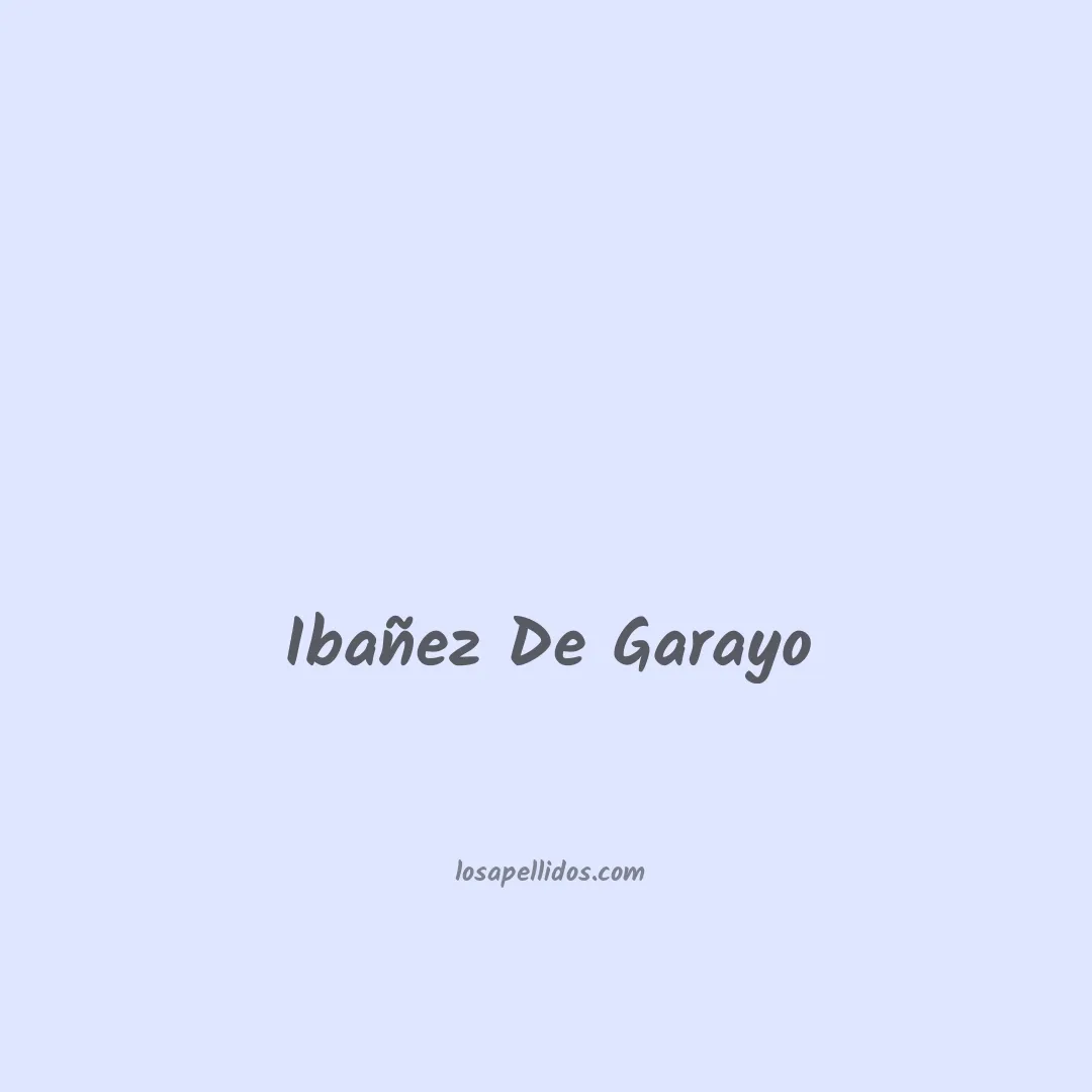 Ibañez de garayo en chino