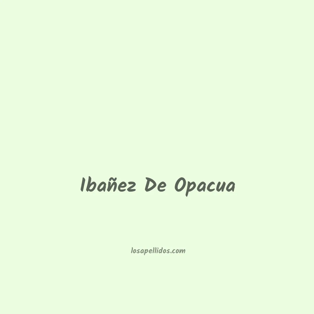 Ibañez de opacua en chino
